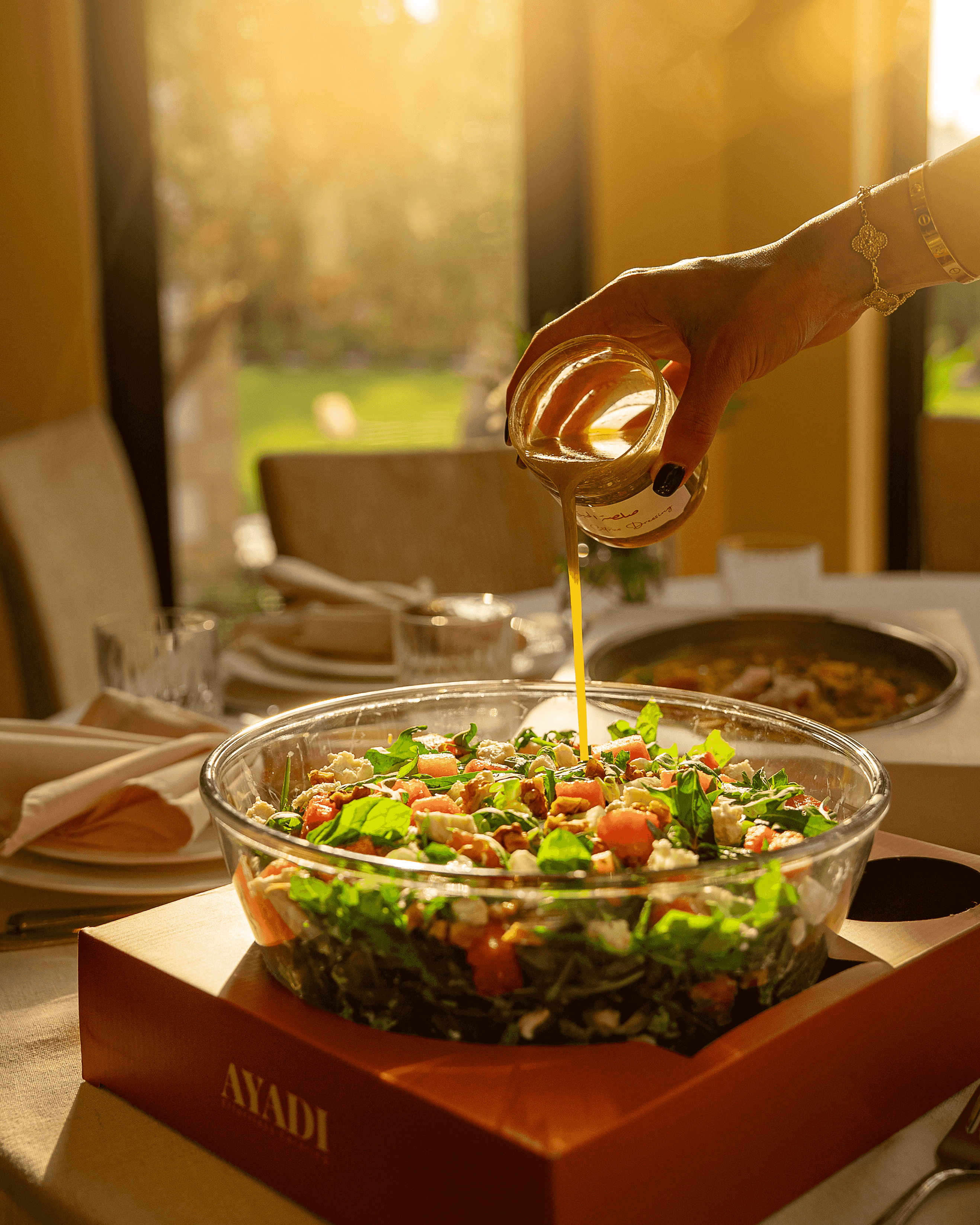Salad Pouring